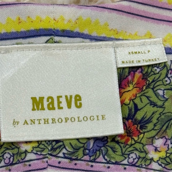 Maeve by Anthropologie Ceresco Peasant Top Floral Boho Hippie Gypsy SZ XS - Picture 8 of 10